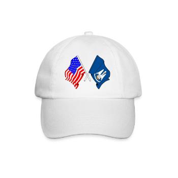 Flag USA and state of Lousiane crossed - Baseball Cap - white/white - Front