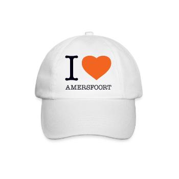 I LOVE AMERSFOORT - Baseballkappe - Weiß/Weiß - Vorne