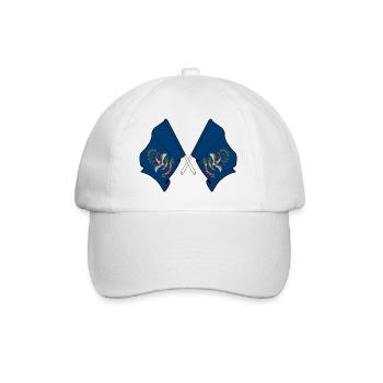 Zwei Flaggen durchquerten North Dakota - Baseballkappe - Weiß/Weiß - Vorne