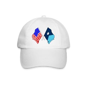 Drapeau des États-Unis et de l’État du Minnesota croisé - Casquette classique - blanc/blanc - Devant