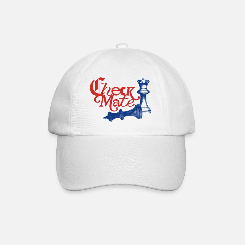 Check Mate Statement - Baseballkappe - Weiß/Weiß