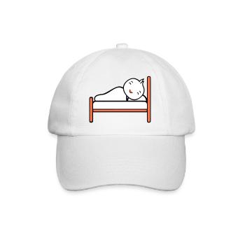 Bird Sleeps Bed Tired Night Recover Blanket Lazy - Baseball Cap - white/white - Front