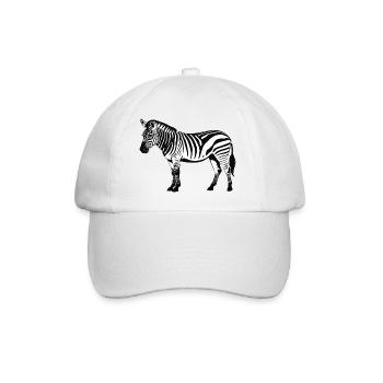 Zèbre - Mignon Zoo Animal Design - Casquette classique - blanc/blanc - Devant
