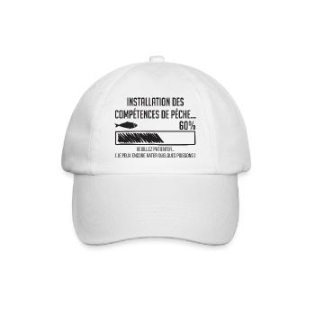 Pêche Humour Barre Progression 60% - Casquette classique - blanc/blanc - Devant