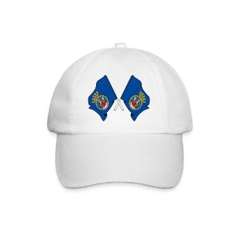 Deux drapeaux d’Oslo croisés - Casquette classique - blanc/blanc - Devant
