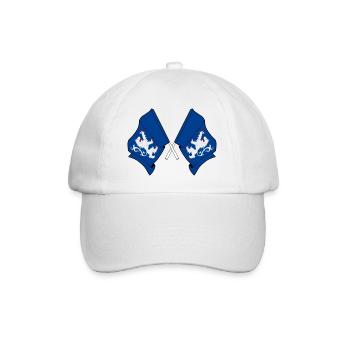 Drapeaux croisés de la province de Halland, Suède - Casquette classique - blanc/blanc - Devant