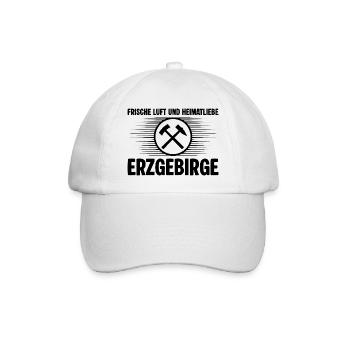Erzgebirge Frische Luft - Baseballkappe - Weiß/Weiß - Vorne