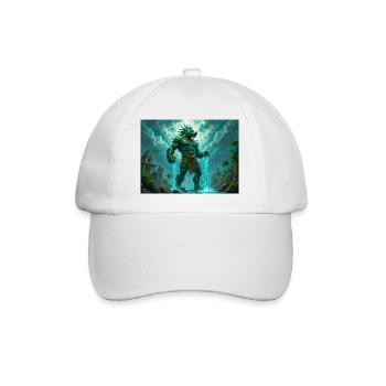 Tlaloc, Aztec god of rain, storms, and fertility - Baseball Cap - white/white - Front