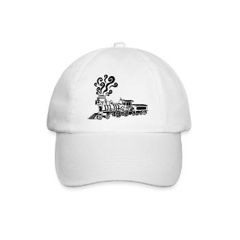 Locomotive noire vintage - Casquette classique - blanc/blanc - Devant