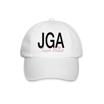 JGA Team Braut - Baseballkappe - Weiß/Weiß - Vorne