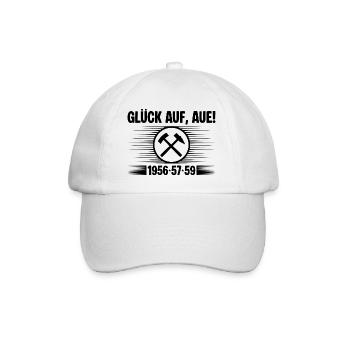 Glück auf Aue - Baseballkappe - Weiß/Weiß - Vorne