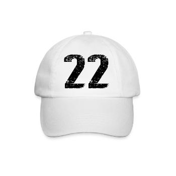 22 Number Leotard - Baseball Cap - white/white - Front