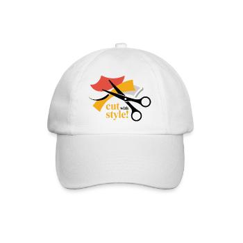 Design élégant inspiré des ciseaux et du tissu - Casquette classique - blanc/blanc - Devant