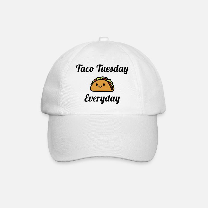 Skurriles Taco-Design - Baseballkappe - Weiß/Weiß