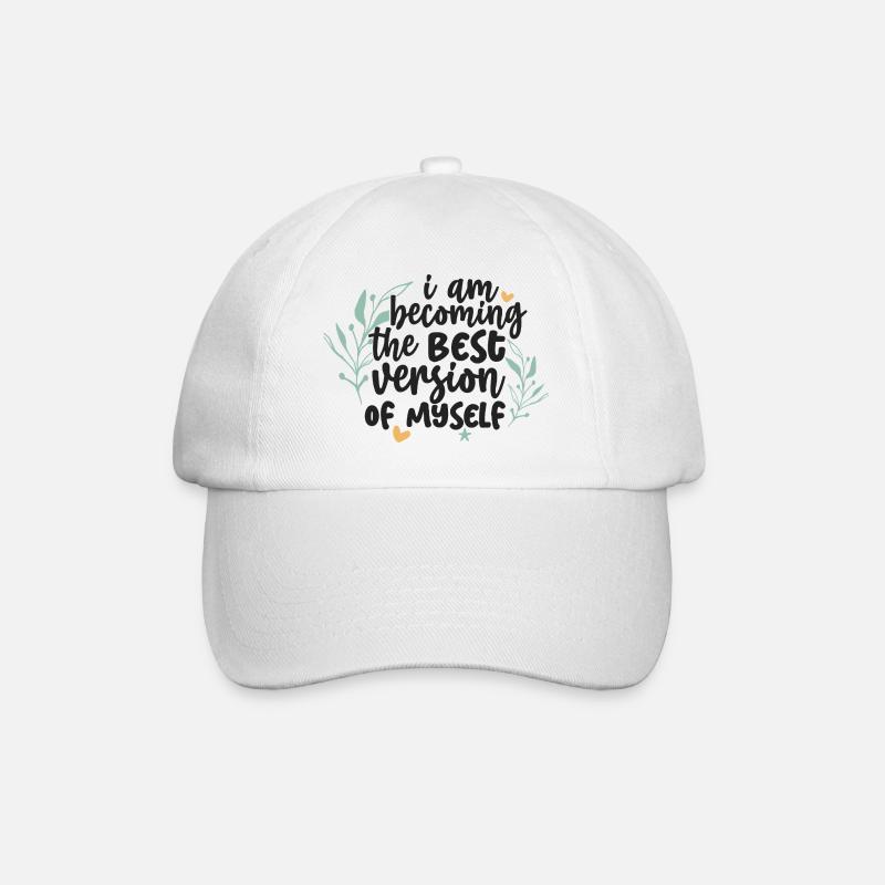 Mein bestes Selbstzitat-Design werden - Baseballkappe - Weiß/Weiß