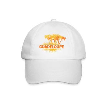 Geschenk für Guadeloupe - Baseballkappe - Weiß/Weiß - Vorne