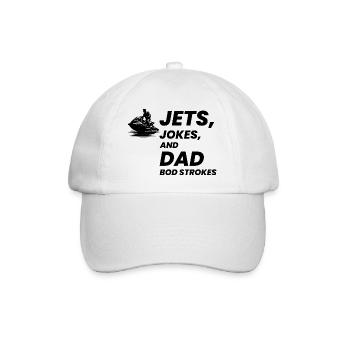 Funny Jet Ski Dad Bod Summer  - Baseball Cap - white/white - Front
