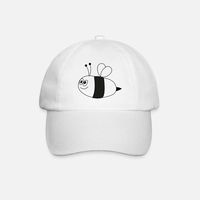 Bee - Baseball Cap - white/white
