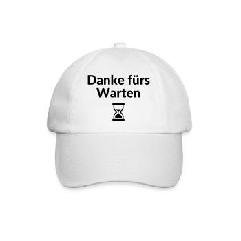 Thanks for waiting hourglass delay - Baseball Cap - white/white - Front
