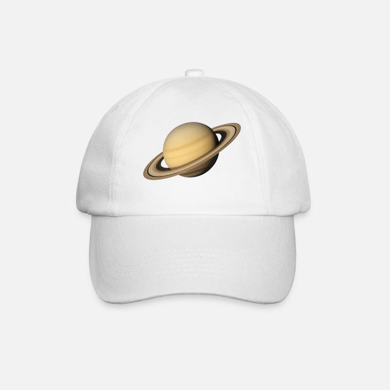 Saturn - Planet Saturn - Baseball Cap - white/white