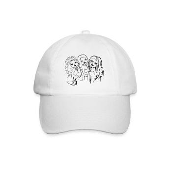 Bossy and Girly - Baseballkappe - Weiß/Weiß - Vorne