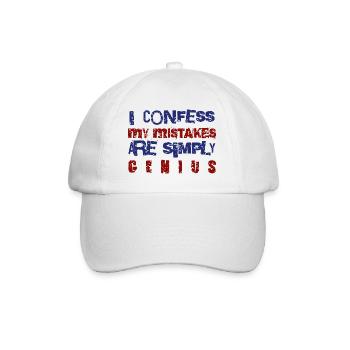 Humorous Confidence Quote Design - Baseball Cap - white/white - Front
