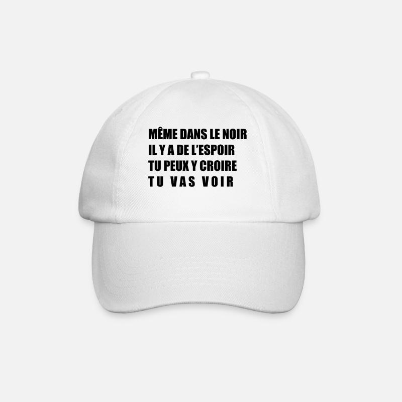 Meme dans le noir - Casquette classique - blanc/blanc