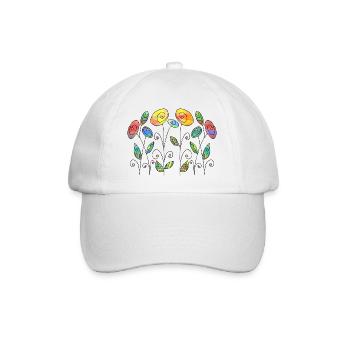 Fleur - Casquette classique - blanc/blanc - Devant