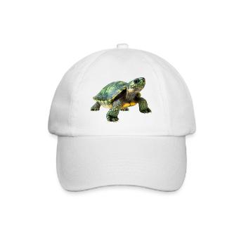 Green Yellow Turtle Pattern - Baseball Cap - white/white - Front