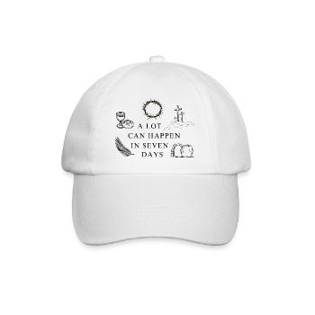 Beaucoup de choses peuvent se passer en sept jours - Casquette classique - blanc/blanc - Devant