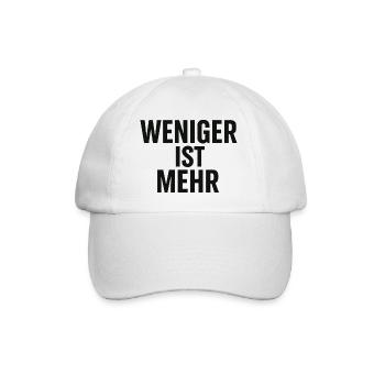 Less is more - Baseball Cap - white/white - Front