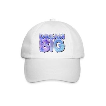 Dream Big in Glitter 3D Letters - Baseball Cap - white/white - Front