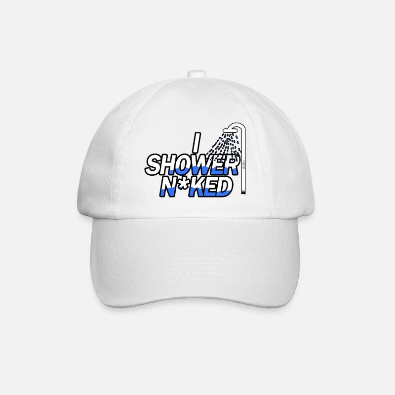 In the Shower N*ked - Baseball Cap - white/white
