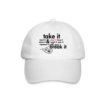 Take it & wear it.. - Baseballkappe - Weiß/Weiß - Vorne