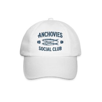 Club social des anchois - Casquette classique - blanc/blanc - Devant