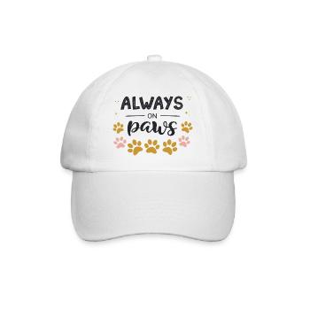 Always on your feet - Baseball Cap - white/white - Front