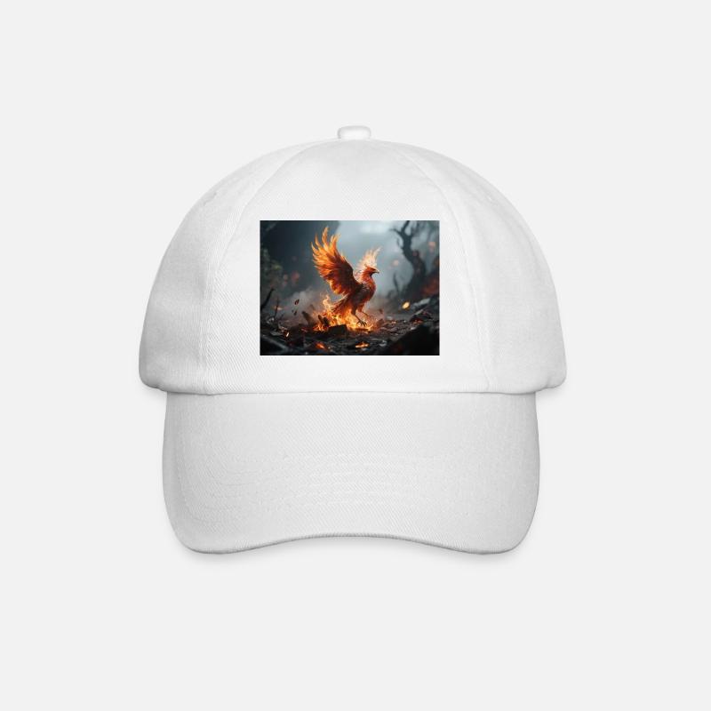 Fire Phoenix Rise - Baseball Cap - white/white