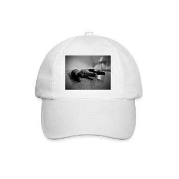 Black and White Brushes - Baseball Cap - white/white - Front