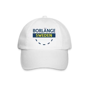 Emblème de la ville de Borlänge en bleu et jaune - Casquette classique - blanc/blanc - Devant