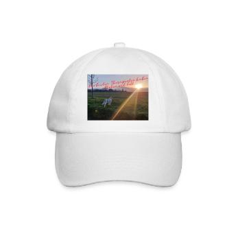 Paw therapy in the evening sun - Baseball Cap - white/white - Front