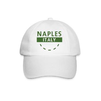 Naples Italy Green Emblem - Baseball Cap - white/white - Front