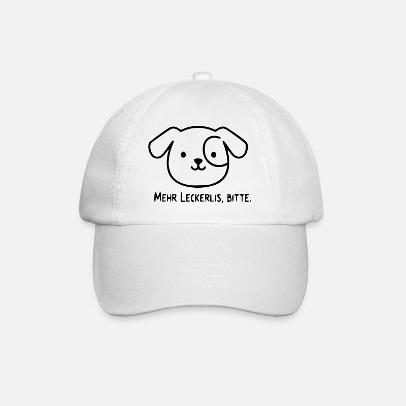 Chien mignon | Plus de friandises, s’il vous plaît ! - Casquette classique - blanc/blanc