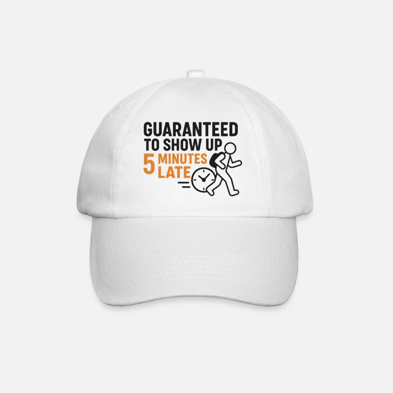 Garanti d’arriver 5 minutes en retard - Casquette classique - blanc/blanc