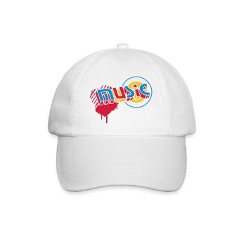 Lettrage musical 3D dans le style graffiti - Casquette classique - blanc/blanc - Devant