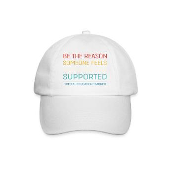 Special Needs School Teacher Special Education Pedagogue - Baseball Cap - white/white - Front