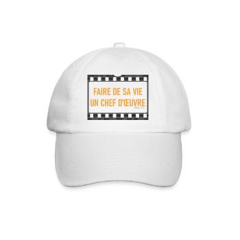 Faire de sa vie, un chef d'oeuvre  - Casquette classique - blanc/blanc - Devant