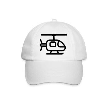 Hubschrauber - Baseballkappe - Weiß/Weiß - Vorne