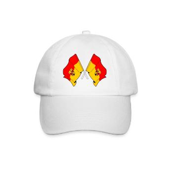 Drapeaux du Burgenland Traversés - Casquette classique - blanc/blanc - Devant