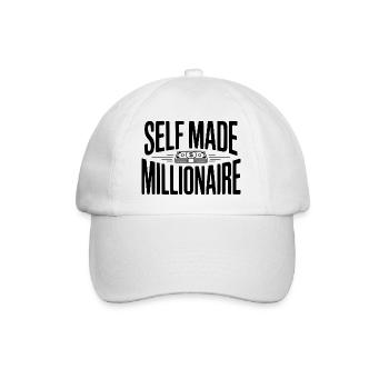 Self Made Millionaire - Baseball Cap - white/white - Front