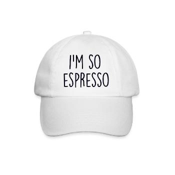 Espresso Coffee Kaffee - Baseball Cap - white/white - Front